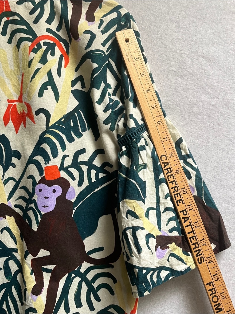 Gorman Organic Cotton Monkey Print Drop Waist Dress Size S - Picture 6 of 11